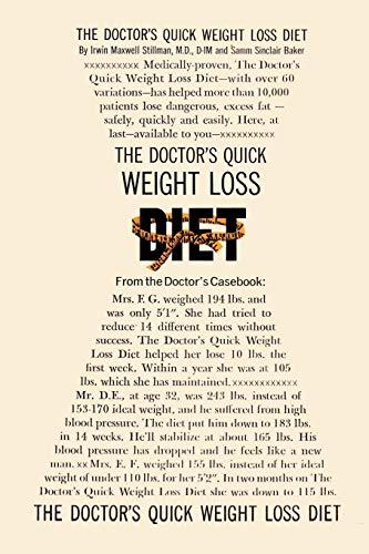 Beispielbild fr The Doctor's Quick Weight Loss Diet zum Verkauf von Better World Books