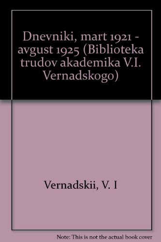 9785020044227: Dnevniki (Biblioteka trudov akademika V.I. Vernadskogo) (Russian Edition)
