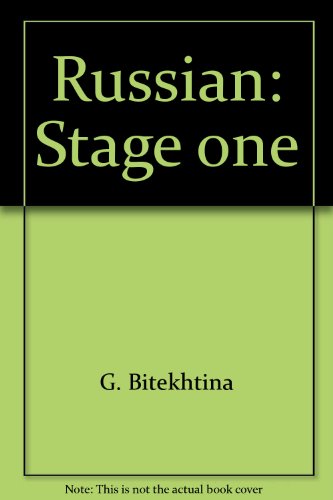 Imagen de archivo de Russian: Stage one a la venta por HPB-Red