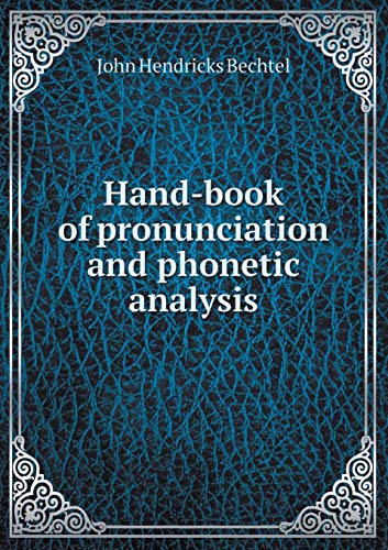 9785518505872: Hand-book of pronunciation and phonetic analysis