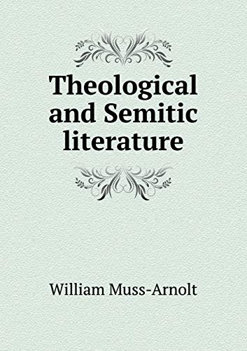 Beispielbild fr Theological and Semitic Literature zum Verkauf von Buchpark