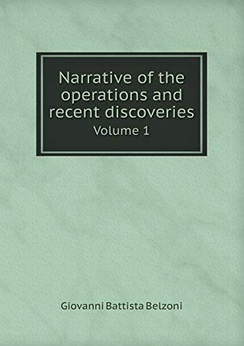 9785518689435: Narrative of the operations and recent discoveries Volume 1