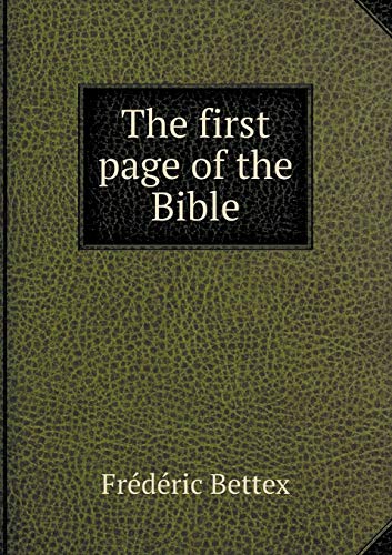 first page of the bible