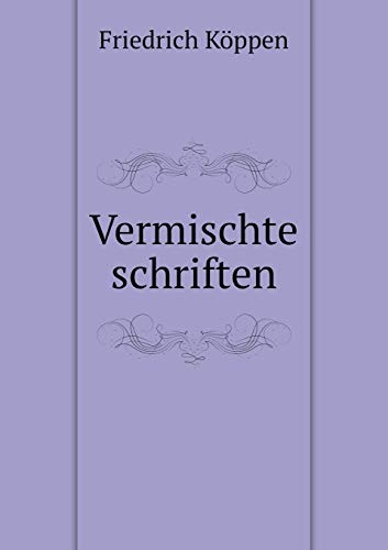 9785519006989: Vermischte schriften (German Edition)