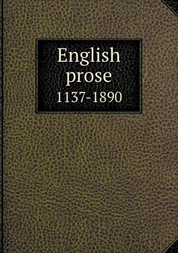 9785519313513: English prose 1137-1890