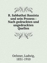 9785872828273: R. Sabbathai Bassista Und Sein Prozess
