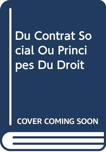 9785877827554: Du Contrat Social Ou Principes Du Droit