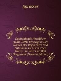 9785878122856: Deutschlands Heerfhrer 1640-1894 Verew