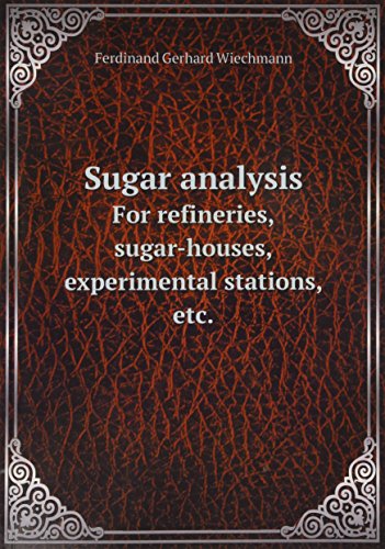 Beispielbild fr Sugar Analysis zum Verkauf von Chiron Media