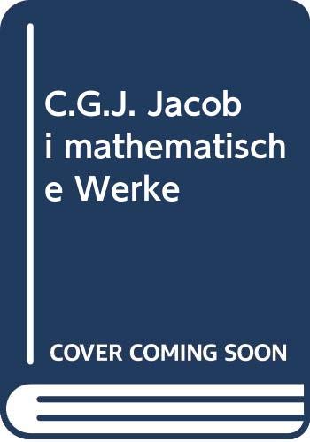 Stock image for C.G.J. Jacobi mathematische Werke for sale by medimops