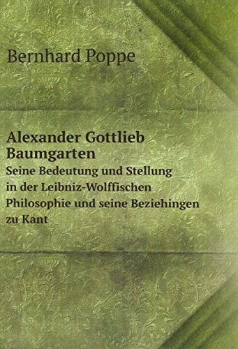 9785880205486: Alexander Gottlieb Baumgarten
