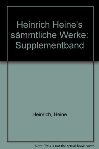 Beispielbild fr Heinrich Heine S Smmtliche Werke zum Verkauf von Buchpark