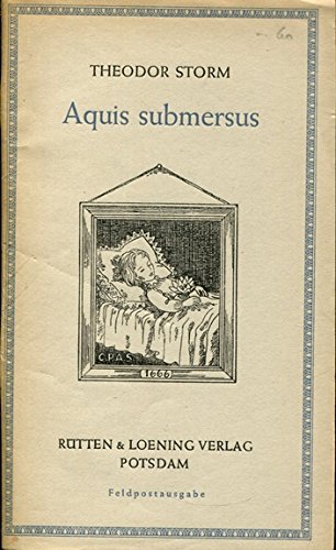 Beispielbild fr Aquis Submersus. zum Verkauf von Gabis Bcherlager
