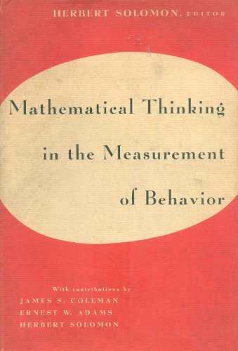 Beispielbild fr Mathematical Thinking In the Measurement zum Verkauf von Wonder Book