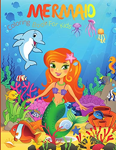 Stock image for Mermaid Coloring Book for Kids: Magical Coloring Book with Mermaids and Sea Creatures/Mermaid for Kids Ages 4-8@@ 8-12/60 Unique Mermaid Coloring Pages for sale by Big River Books