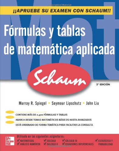 Stock image for Frmulas y tablas de Matemtica aplicada (Spanish Edition) for sale by PAPER CAVALIER UK