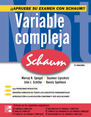 Imagen de archivo de VARIABLE COMPLEJA Spiegel,Murray / Lipschutz,Seymo a la venta por Iridium_Books