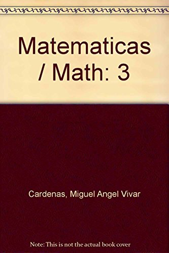 Imagen de archivo de Matematicas / Math (Spanish Edition) [Paperback] by Cardenas, Miguel Angel Vivar a la venta por Iridium_Books