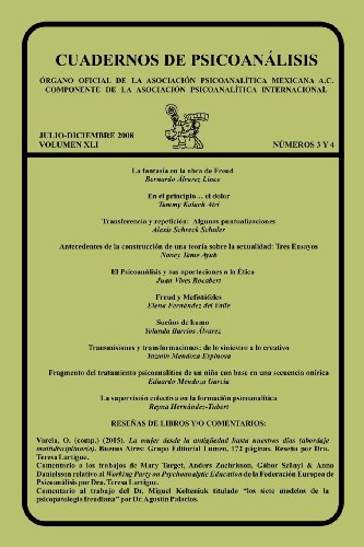 Imagen de archivo de CUADERNOS DE PSICOANLISIS, Volumen XL, nums. 3-4, julio-diciembre de 2008 (Spanish Edition) a la venta por GF Books, Inc.