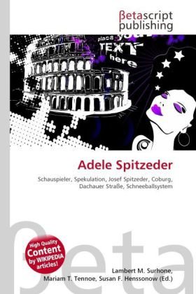 9786131250453: Adele Spitzeder