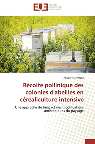 9786131524165: Rcolte pollinique des colonies d'abeilles en craliculture intensive: Une approche de l'impact des modifications anthropiques du paysage (Omn.Univ.Europ.) (French Edition)