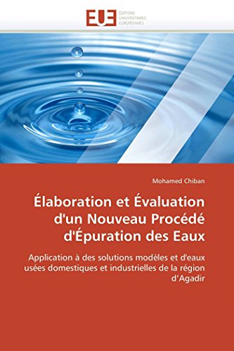 9786131588365: laboration et valuation d'un Nouveau Procd d'puration des Eaux: Application  des solutions modles et d'eaux uses domestiques et industrielles de la rgion d'Agad