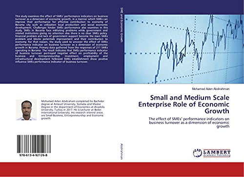 Beispielbild fr Small and Medium Scale Enterprise Role of Economic Growth: The effect of SMEs? performance indicators on business turnover as a dimension of economic growth zum Verkauf von Reuseabook