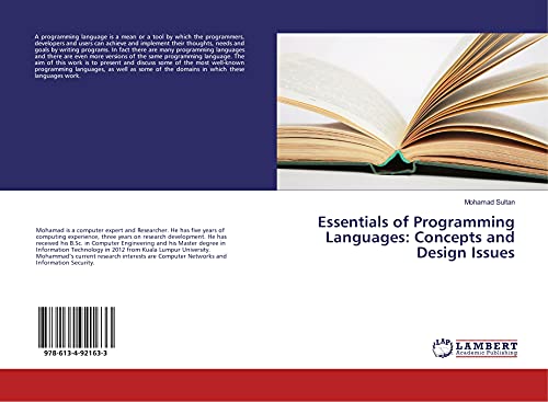 9786134921633: Essentials of Programming Languages: Concepts and Design Issues