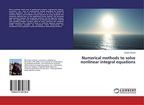 9786137327784: Numerical methods to solve nonlinear integral equations