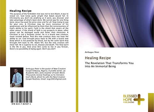 Beispielbild fr Healing Recipe zum Verkauf von Blackwell's