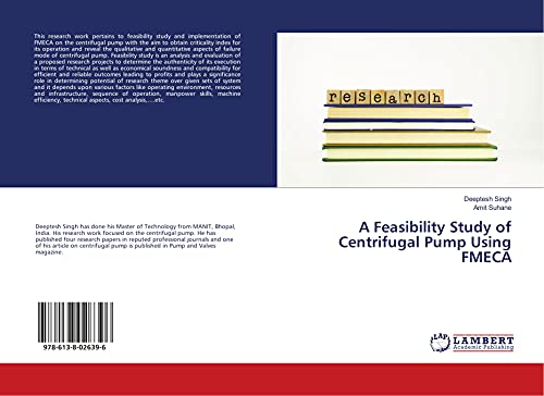 9786138026396: A Feasibility Study of Centrifugal Pump Using FMECA