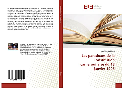 9786138411260: Les paradoxes de la Constitution camerounaise du 18 janvier 1996