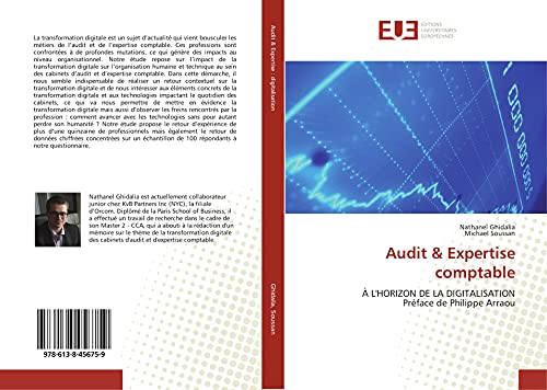 Stock image for Audit & Expertise comptable:  L'HORIZON DE LA DIGITALISATION Prface de Philippe Arraou (French Edition) for sale by GF Books, Inc.