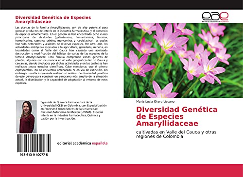 9786139400775: Diversidad Gentica de Especies Amaryllidaceae: cultivadas en Valle del Cauca y otras regiones de Colombia