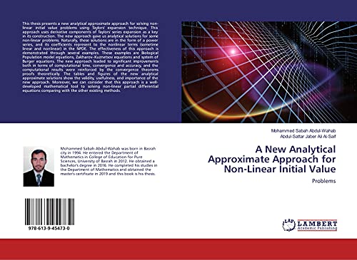 9786139454730: A New Analytical Approximate Approach for Non-Linear Initial Value: Problems