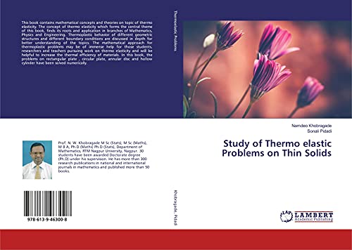 Beispielbild fr Study of Thermo elastic Problems on Thin Solids zum Verkauf von Buchpark