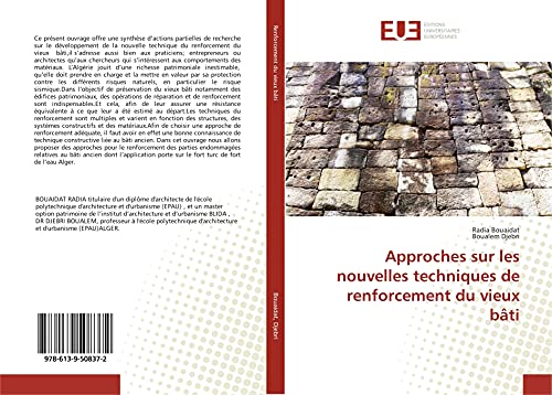 Imagen de archivo de Approches sur les nouvelles techniques de renforcement du vieux bti (French Edition) a la venta por GF Books, Inc.