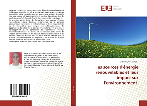 Imagen de archivo de es sources d' nergie renouvelables et leur impact sur l'environnement a la venta por WorldofBooks