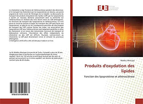9786139545568: Produits d'oxydation des lipides: Fonction des lipoprotines et athrosclrose (French Edition)