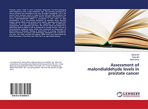 Stock image for Assessment of malondialdehyde levels in prostate cancer for sale by Mispah books