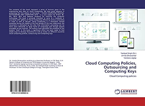 9786139899036: Cloud Computing Policies, Outsourcing and Computing Keys: Cloud Computing policies