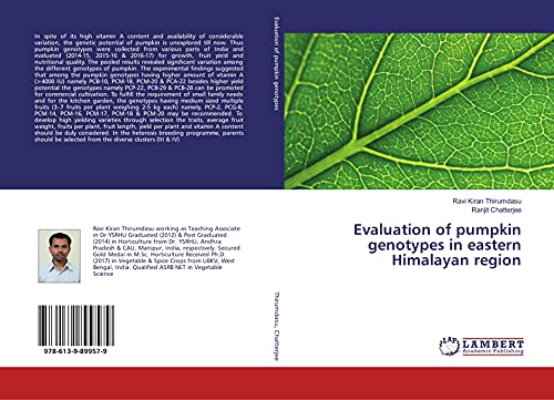 9786139899579: Evaluation of pumpkin genotypes in eastern Himalayan region