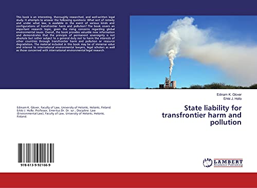 Imagen de archivo de State liability for transfrontier harm and pollution a la venta por Books Puddle