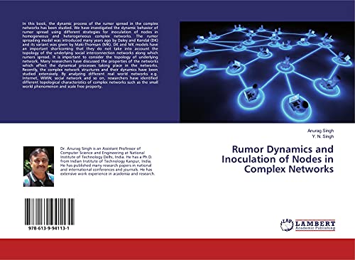 Immagine dell'editore per Rumor Dynamics and Inoculation of Nodes in Complex Networks venduto da Books Puddle