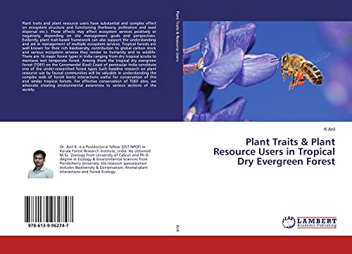 Imagen de archivo de Plant Traits & Plant Resource Users in Tropical Dry Evergreen Forest a la venta por WorldofBooks