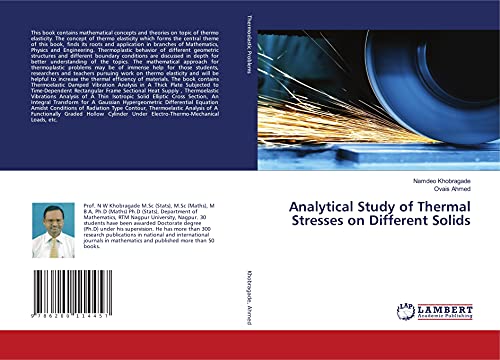 Beispielbild fr Analytical Study of Thermal Stresses on Different Solids zum Verkauf von Buchpark