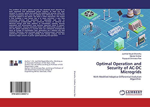 9786200460073: Optimal Operation and Security of AC-DC Microgrids: With Modified Adaptive Differential Evolution Algorithm