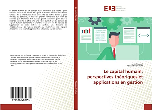Beispielbild fr Le capital humain: perspectives thoriques et applications en gestion zum Verkauf von medimops