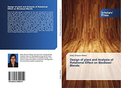 9786202309059: Design of plant and Analysis of Rotational Effect on Biodiesel Blends