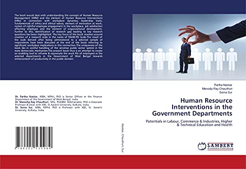 Stock image for Human Resource Interventions in the Government Departments: Potentials in Labour, Commerce & Industries, Higher & Technical Education and Health for sale by Books Puddle